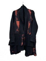 Teppapeysa|Blanket sweater, ryð svört • rusty black