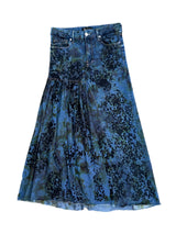 Recycled denim skirt, blue