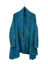 Teppapeysa|Blanket sweater, deep aqua