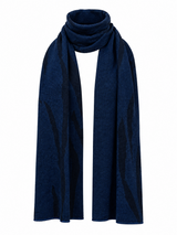 Merino trefill | scarf, blár svartur • blue black
