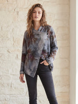 MARÍN merino - grey • brown marble, L