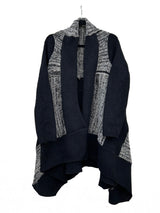 Teppapeysa|Blanket sweater, svört/hvít • black/white