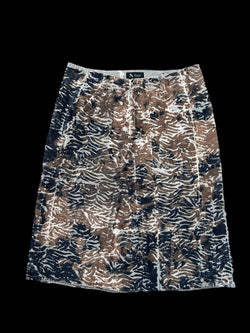 Recycled skirt, beige with brons •black
