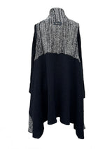 Teppapeysa|Blanket sweater, svört/hvít • black/white
